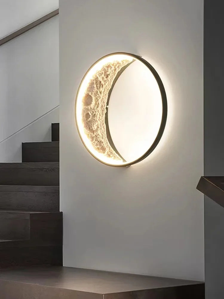 Axyaa Modern Moon LED Wall Light for Corridor & Bedroom Decoration