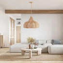 Axyaa Rattan Pendant Light: Retro Southeast Asian Style for Living & Dining Room