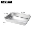 Axyaa Stainless Steel Food Tray for Fruit, Vegetables, Cake, Bread - Home Kitchen Plates