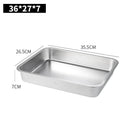 Axyaa Stainless Steel Food Tray for Fruit, Vegetables, Cake, Bread - Home Kitchen Plates