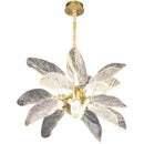 Axyaa Gold Leaf Pendant Chandelier Light for Kitchen Island & Dining Room
