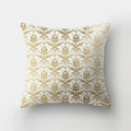 Axyaa Golden Letter Geometric Pillow Case - Elegant Home Decor Choice
