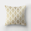 Axyaa Golden Letter Geometric Pillow Case - Elegant Home Decor Choice