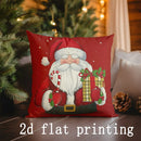 Axyaa Christmas Santa & Snowman Pattern Cushion Cover for Sofa, Bedroom, Car