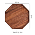 Axyaa Acacia Wood Multi-Shape Serving Tray for Fruit and Desserts