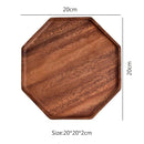Axyaa Acacia Wood Multi-Shape Serving Tray for Fruit and Desserts