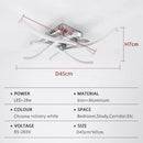 Axyaa 28W Curved LED Ceiling Light with Remote Dimming for Home Spaces
