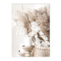 Axyaa Beige Bunny Tail Grass Pampas Reed Wall Art Print & Decor