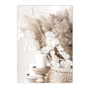 Axyaa Beige Bunny Tail Grass Pampas Reed Wall Art Print & Decor
