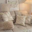 Axyaa Luxury Jacquard Embroidery Cushion Cover 45x45 with Tassel Detail