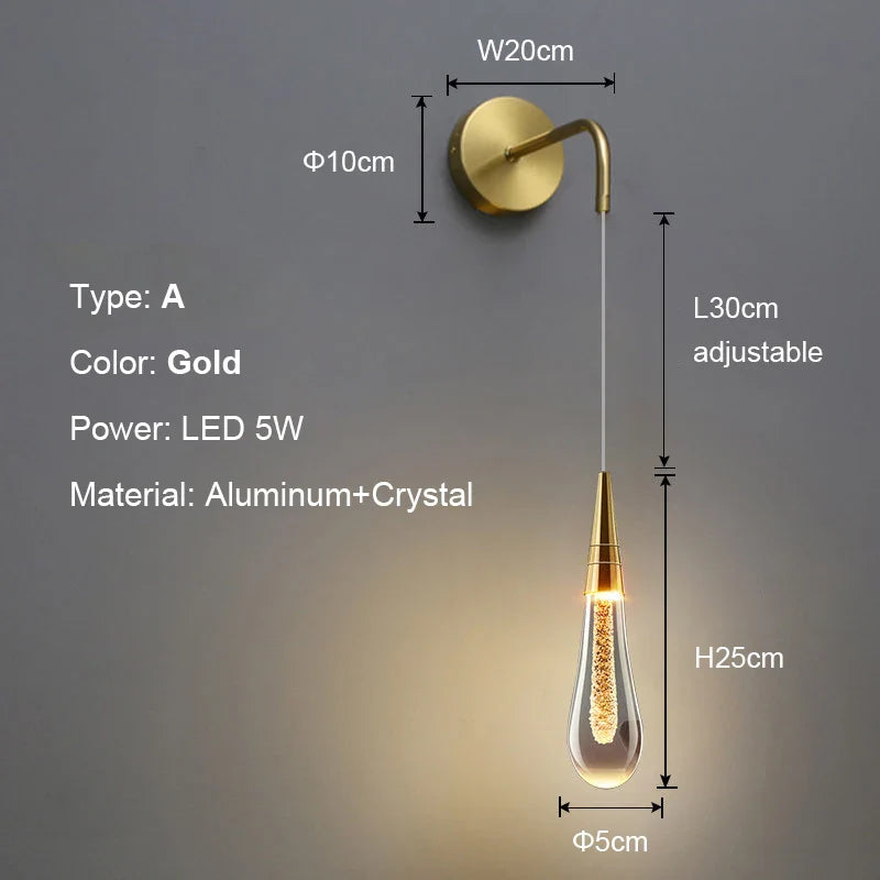 Axyaa Bubble Crystal Pendant Lights: Elegant Indoor Hanging Lamp for Home Decor
