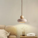 Axyaa Yellow Travertine LED Pendant Lights for Modern Living Spaces