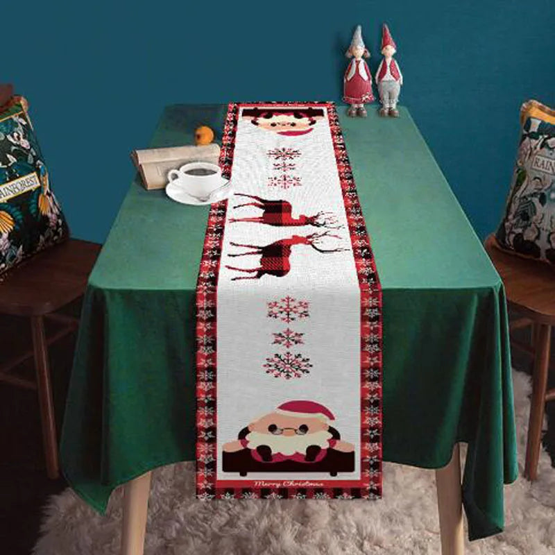 Axyaa Christmas Gnome Table Runner - Festive Home Party Decor