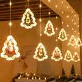 Axyaa Christmas LED Star Circle Fairy Lights USB Curtain Decor
