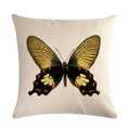 Axyaa Butterflies Linen Cushion Cover 45*45cm for Home Sofa Decor