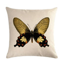 Axyaa Butterflies Linen Cushion Cover 45*45cm for Home Sofa Decor