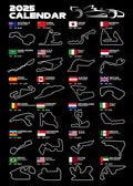 Axyaa F1 Track Canvas Poster: Abstract Sports Map Print for Modern Living Room