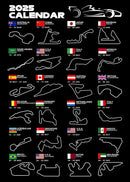 Axyaa F1 Track Canvas Poster: Abstract Sports Map Print for Modern Living Room