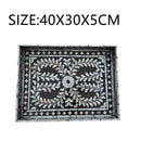 Axyaa Black Mother-of-Pearl Shell Tray: Home Organizer & Decoration