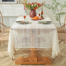 Modern Beige Lace Tablecloth by Axyaa for Stylish Living Room Décor