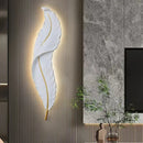 Axyaa Modern LED Feather Resin Wall Lamp for Bedroom, Living Room, and Hallway Decor
