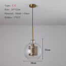 Axyaa Retro Pendant Lamp Mesh Glass Ball Chandelier Home Decor Light