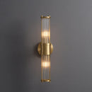 Axyaa Nordic Crystal Brass LED Wall Lamp - Modern Luxury Room Lighting