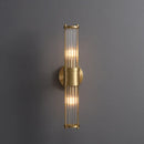 Axyaa Nordic Luxury Crystal LED Brass Wall Lamp for Modern Room Decoration