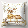 Axyaa Christmas Santa Fawn Pillowcase - Festive Home Decoration