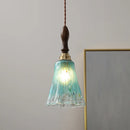 Axyaa Glass Copper LED Pendant Lighting Modern Home Decor Chandelier