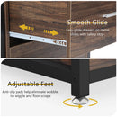 Axyaa 4-Tier Rustic Bookshelf with 2 Drawers: Etagere Display Shelf, Standard Book Shelves