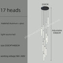 Axyaa Long Strip LED Pendant Lamp for Staircase, Hotel Lobby & Villa Creative Decor