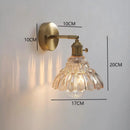 Axyaa Brass Glass LED Wall Lamp for Home Decor Lighting