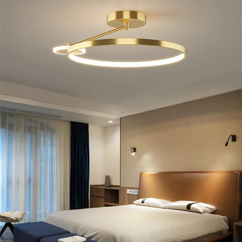 Axyaa Circular LED Ceiling Lamp with Remote Control for Intelligent Indoor Lighting