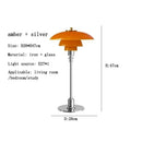Axyaa Glass LED Table Lamp Silver Finish for Living Room and Bedroom
