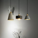 Axyaa Nordic Cement LED Pendant Light with Copper Socket, Adjustable Wire - 180cm