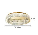 Axyaa Crystal LED Ceiling Lamp: High-end Italian Chandelier for Home Decor Lighting