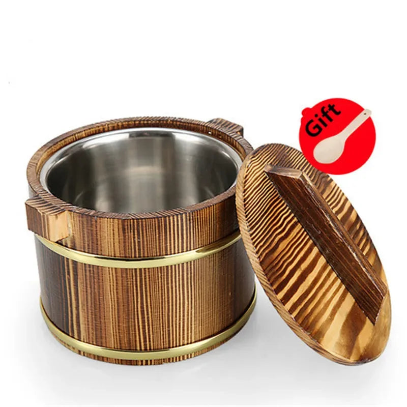 Axya Wooden Beer Barrels Decorative Props Hostels Decoration Rice Bucket Thermos Tableware