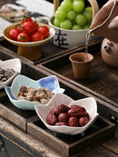 Axyaa Bamboo Tray Set for Dim Sum, Fruits & Dried Snacks