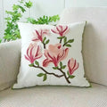 Axyaa Nordic Flower Embroidered Pillow Cover - Lightweight Luxury Home Decor