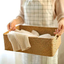 Axyaa Woven Sundries Storage Basket Closet Drawer Desktop Organizer