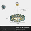 Axyaa Retro Luxury Glass Chandeliers for Dining Living Room Hotel Decor
