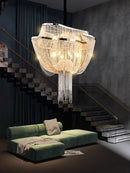 Axyaa Modern Tassels Chandelier | Iron Chain Hanging Light for Home LED