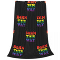 Axyaa LGBT Pride Rainbow Flag Fleece Throw Blanket