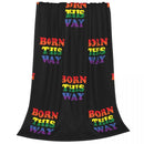 Axyaa LGBT Pride Rainbow Flag Fleece Throw Blanket
