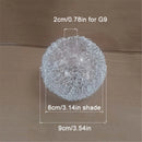 Axyaa Clear Glass G9 Lampshade with Aluminum Wire for 2cm Screw Socket