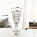 Axyaa Transparent Glass Vase Desk Decoration Goblet Shape for Hydroponics and Flower Arrangement