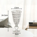 Axyaa Transparent Glass Vase Desk Decoration Goblet Shape for Hydroponics and Flower Arrangement