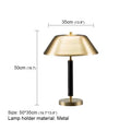 Axyaa Nordic LED Dimming Desk Light Gold Table Lamp for Home Bedroom Decor