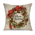 Axyaa Christmas Holiday Pillow Covers 18x18inch Retro Winter Decor for Home
